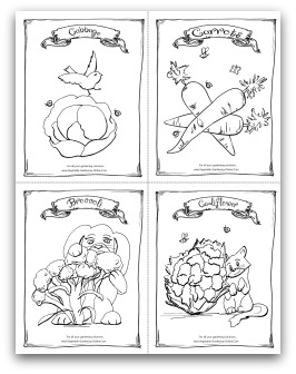 Free Vegetable Garden Coloring Books, Printable Activity Pages for Kids