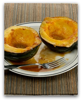 baked acorn squash from the garden