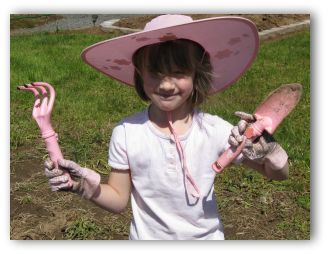 child vegetable garden