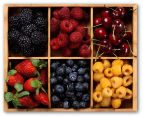 boxes of fresh berries