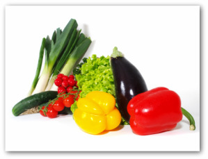 leeks and assorted vegetables
