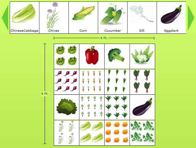 sample square foot garden design