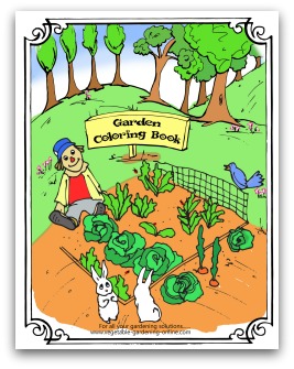 free printable vegetable gardening coloring book for kids