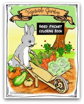 printable garden seed-packet coloring book