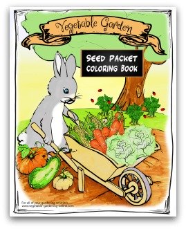 printable garden seed-packet coloring book