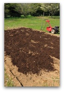 using compost when making a vegetable garden