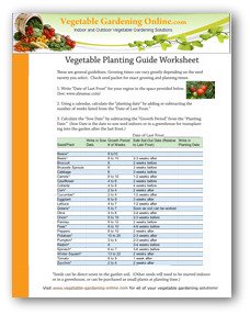 Vegetable Gardening Plans, Designs, Worksheets, Planting ...
