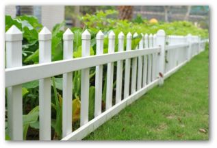 white picket garden fence