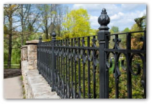 wrought iron ornamental garden fence