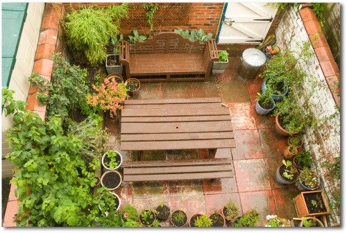 vertical patio container garden