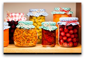 pretty home-canned vegetables