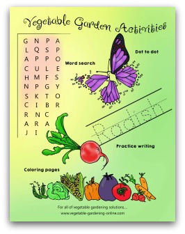 free gardening activity worksheets for kids