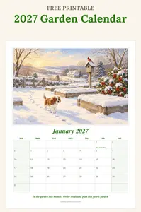 Click the picture to print the whole 2027 garden calendar free.