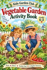 childrens vegetable gardening activity book for kindergarten-2nd grade