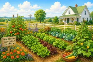 organic in-ground vegetable garden example