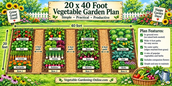 20 x 40 vegetable garden plan