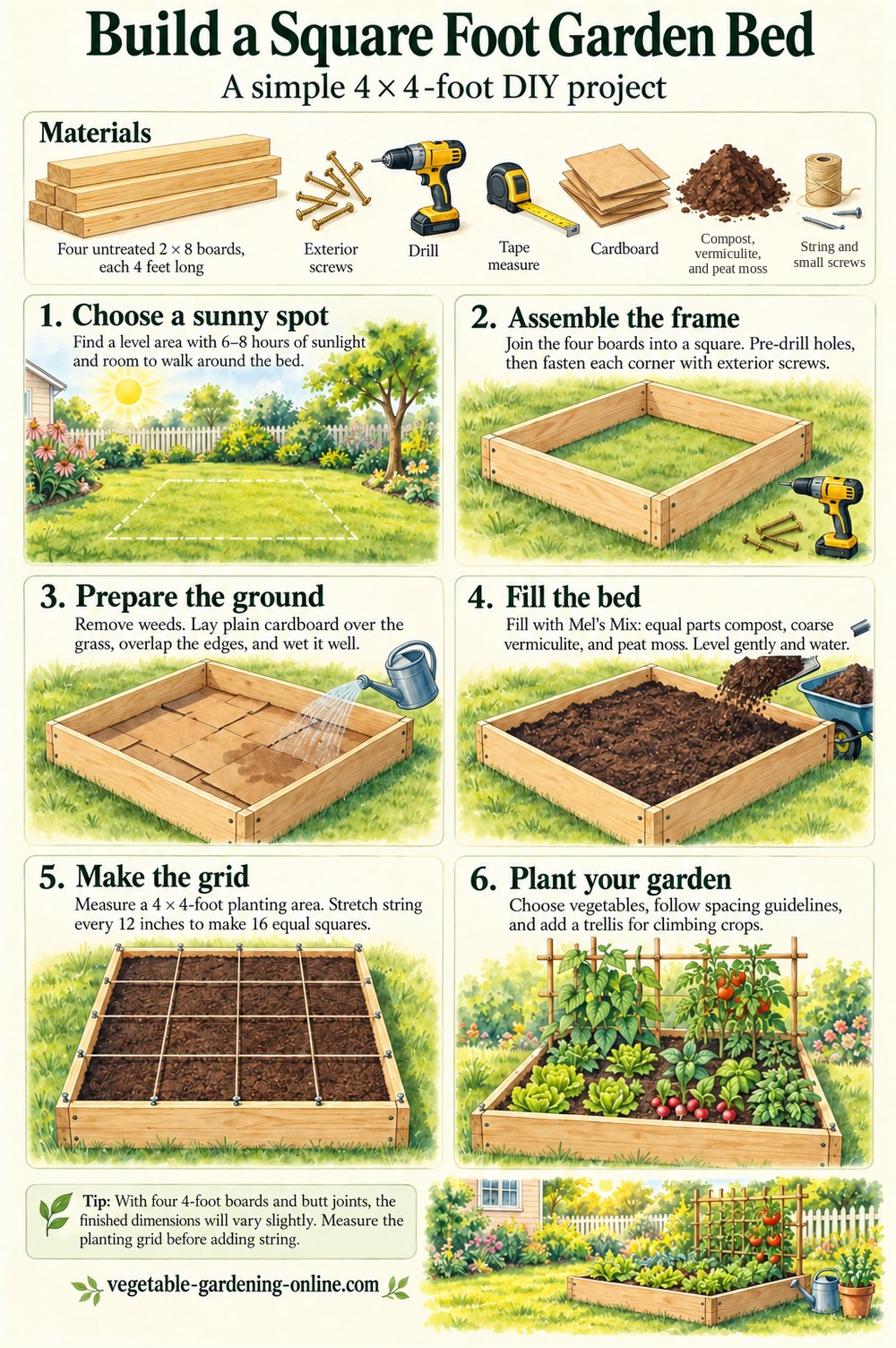 How to build a square foot garden
