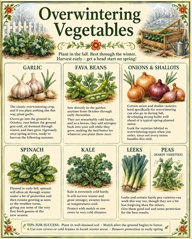 best vegetable for overwintering
