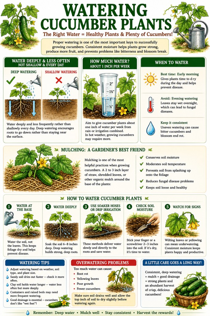 how to water cucumbers chart
