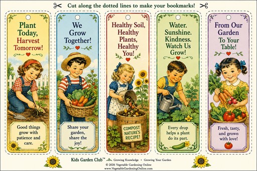 childrens gardening bookmark crafts project