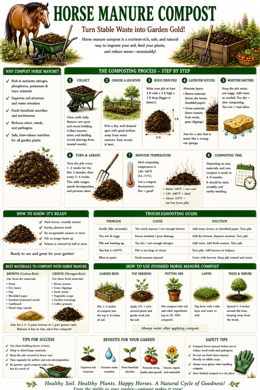 making horse manure compost chart
