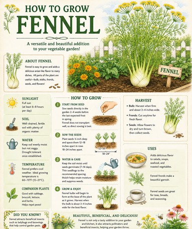 how to grow fennel visual graphic