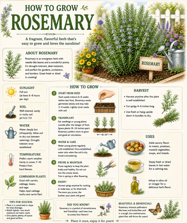 how to grow rosemary graphic