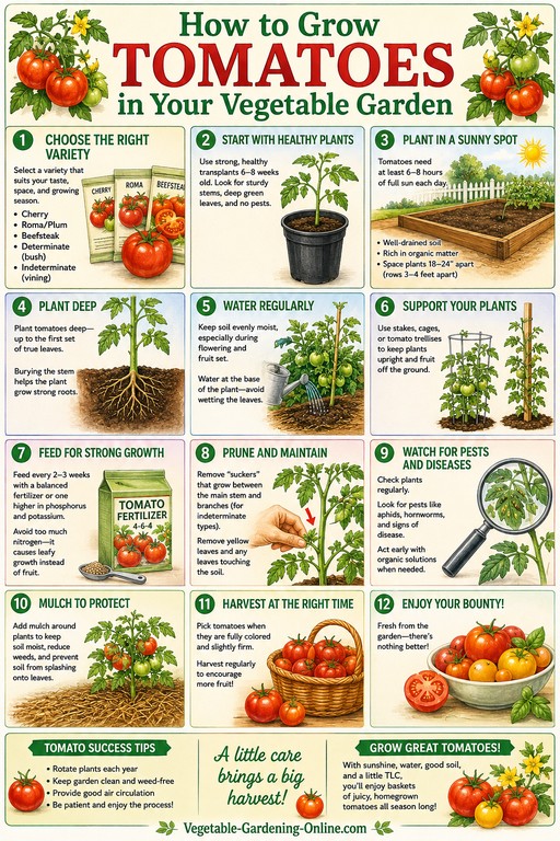 how to grow tomatoes in a home vegetable garden
