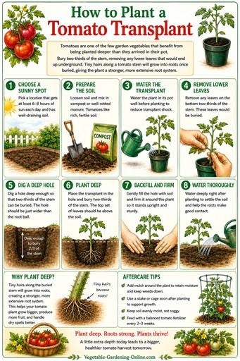 how to plant a tomato transplant