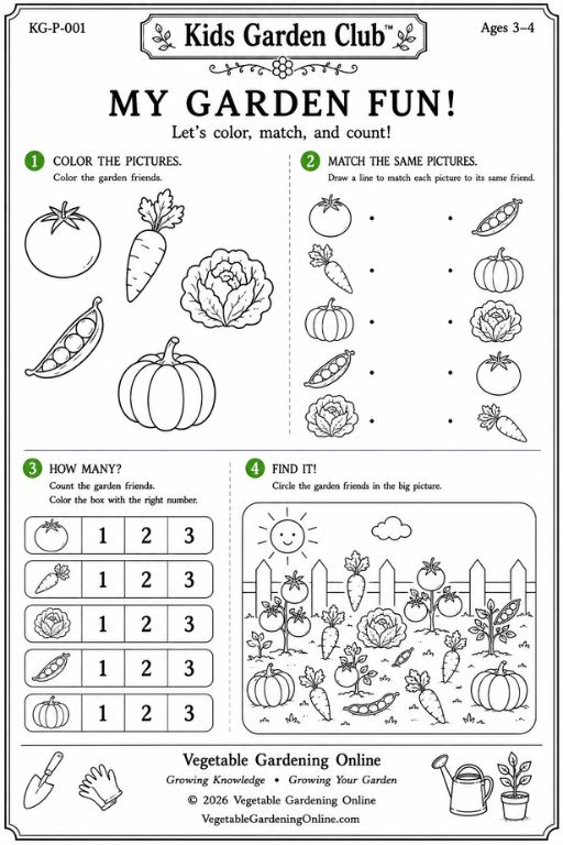 kindergarten garden worksheet