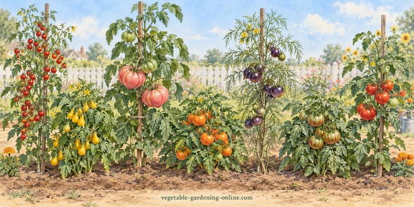 Diverse tomato plants grown using landrace gardening for local adaptation