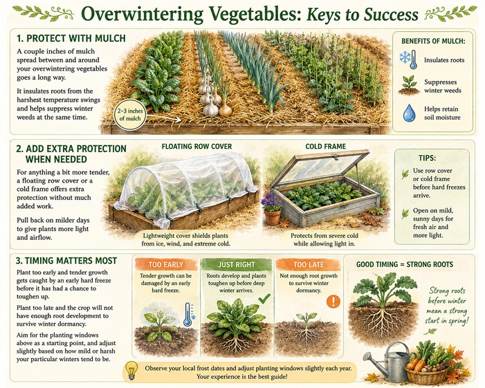 keys to success in overwintering vegetables