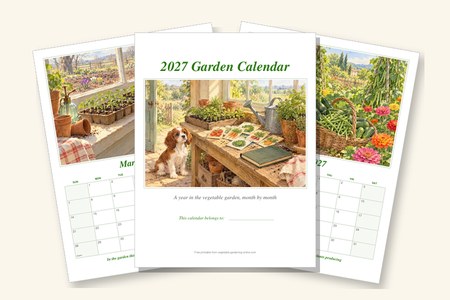 Printable garden calendar pages