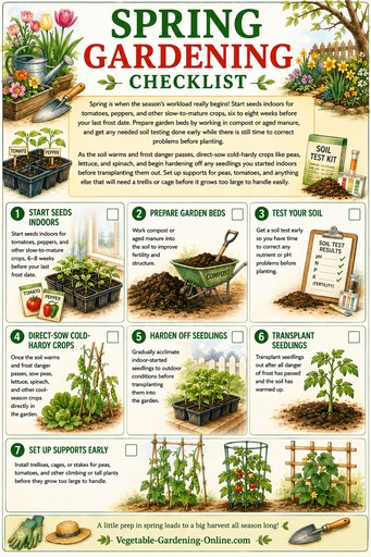 spring season vegetable garden checklist