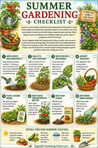 summer season vegetable garden checklist