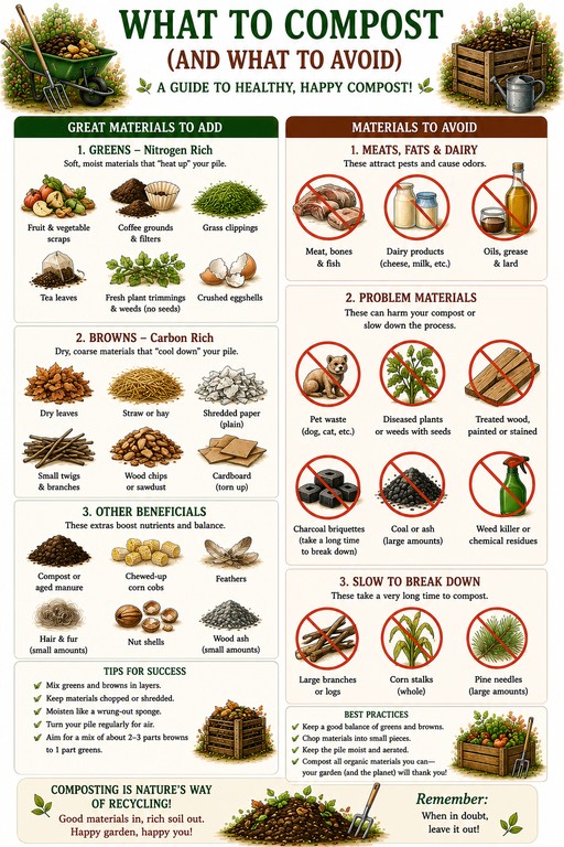 what materials to compost and what to avoid