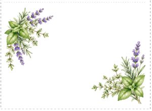 Free printable folded gift card with basil, rosemary, thyme, and lavender
