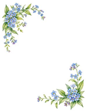 Forget-Me-Not folded note card