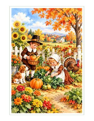 Thanksgiving folded note card
