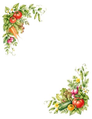 Vegetable Garden folded note card