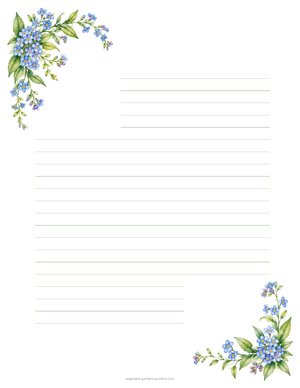 Forget-Me-Not letter paper