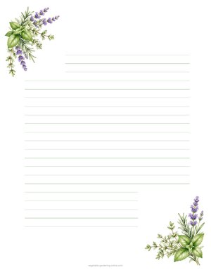 Herb Garden letter paper