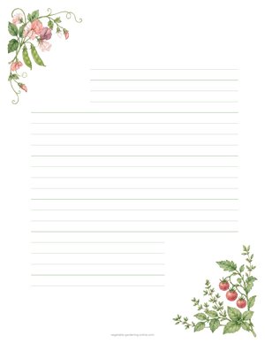 Sweet Pea and Tomato letter paper